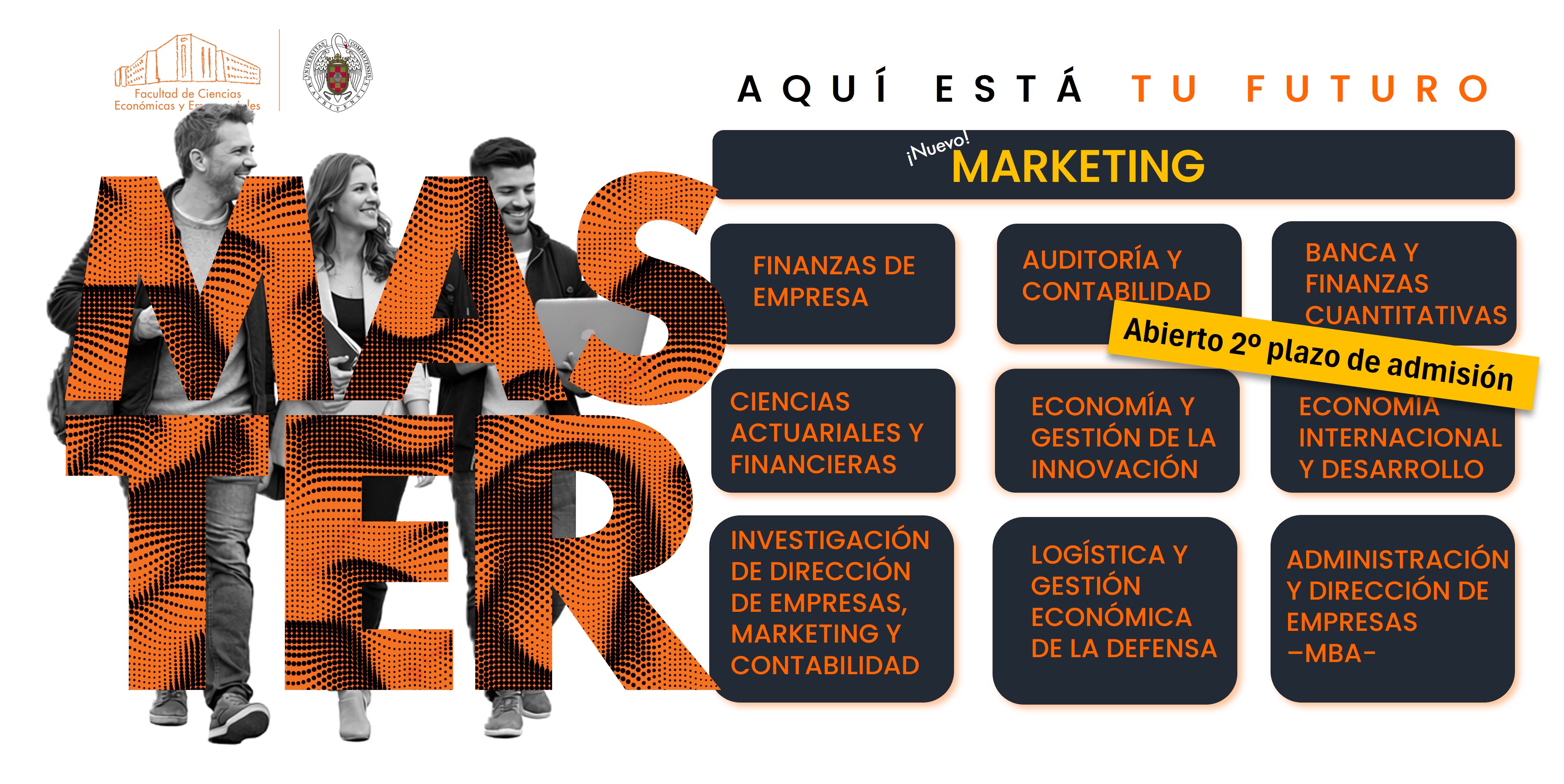 Abierta matrícula Másteres Oficiales